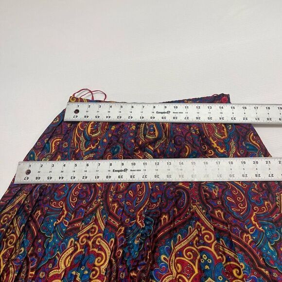 Richard Warren VTG 100% Silk Paisley Skirt Set Size 14 - Picture 13 of 15